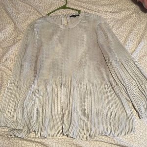 Adriana Papell Polkadot ruffle shirt